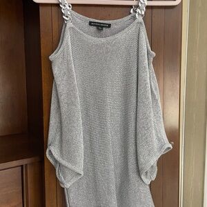 Boston Proper Metallic Knit Top L/XL